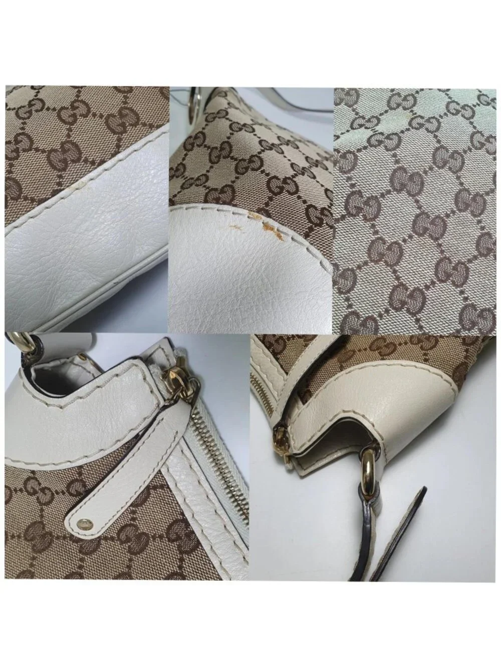 Authentic Gucci GG Canvas Abbey Hobo Shoulder Bag